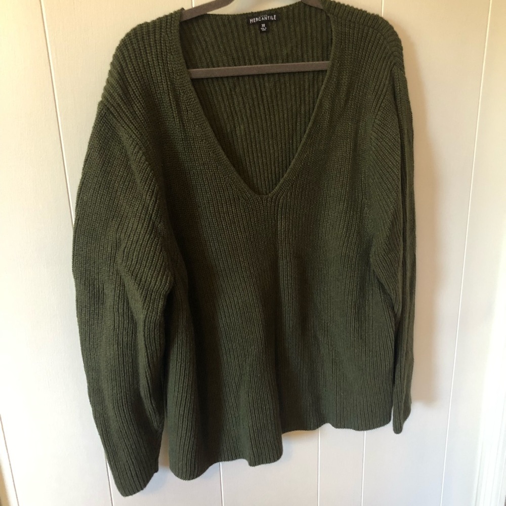 J. Crew Mercantile Heather V-neck Pullover sweater
